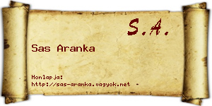 Sas Aranka névjegykártya