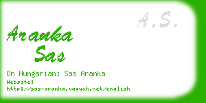 aranka sas business card